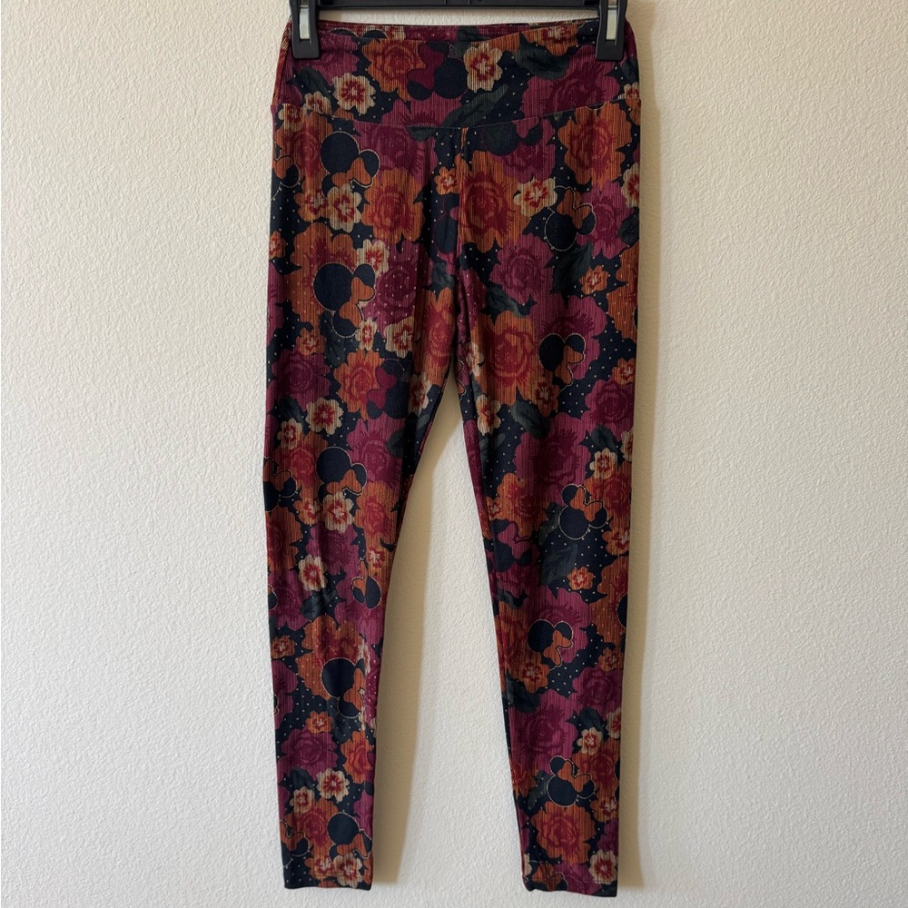 EUC LuLaRoe Minnie Floral Leggings one size